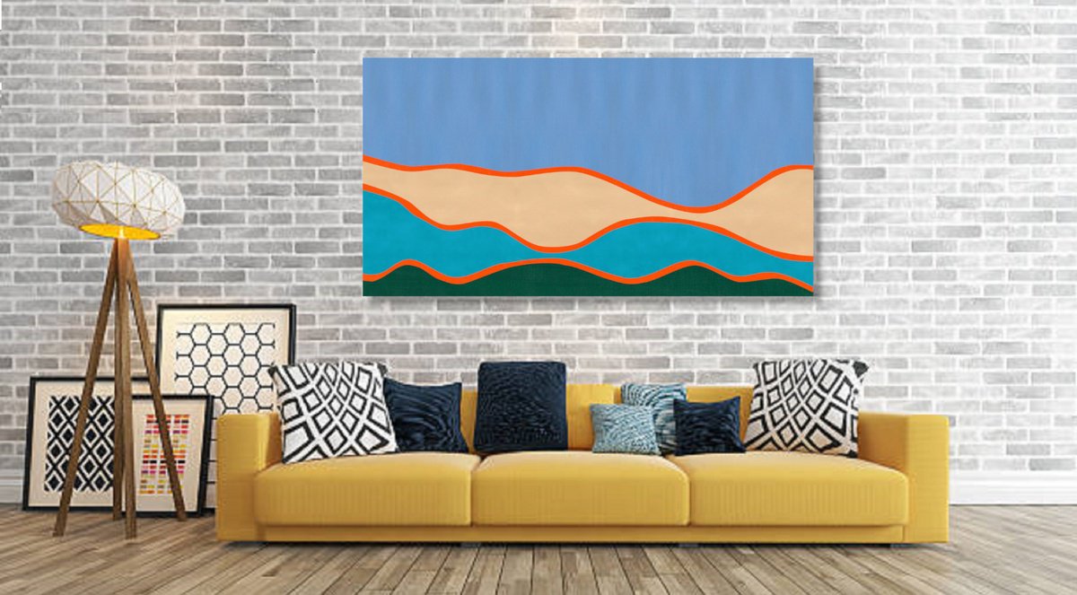  Modern Landscape #63 By Marina Krylova, 67 X 35, Artwork For Sale On Artfinder
