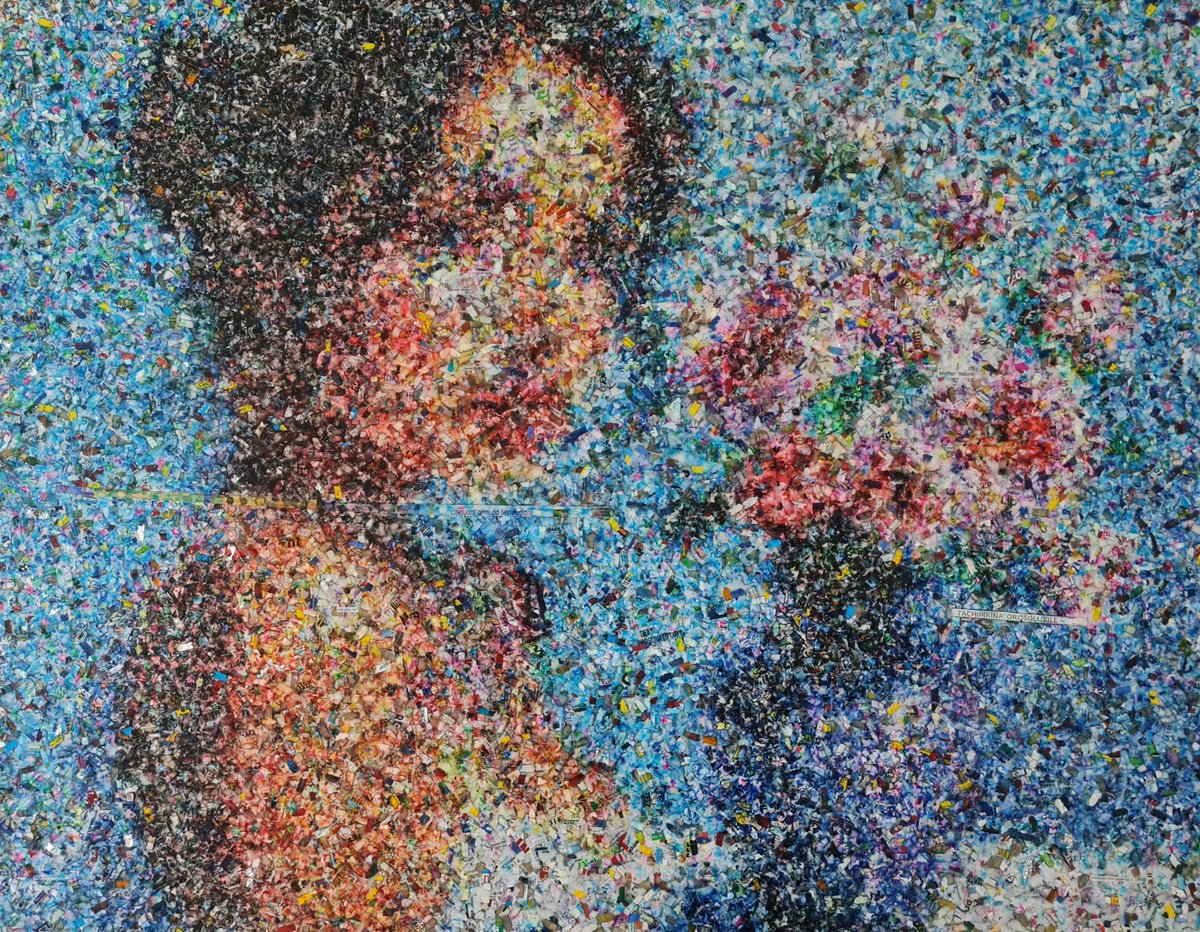 Impressionistic Portrait Collage By Alessio Mazzarulli, 35 X 28, Not Your Doll - 33 (N.699), Original Artwork
