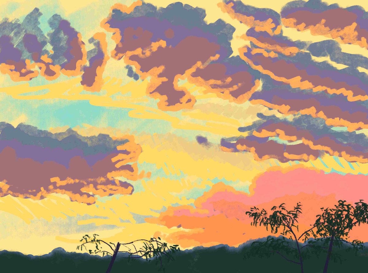 Landscape Giclee Print By Tomas Stanaitis, 28 X 20", "June Sunset", Original Artwork