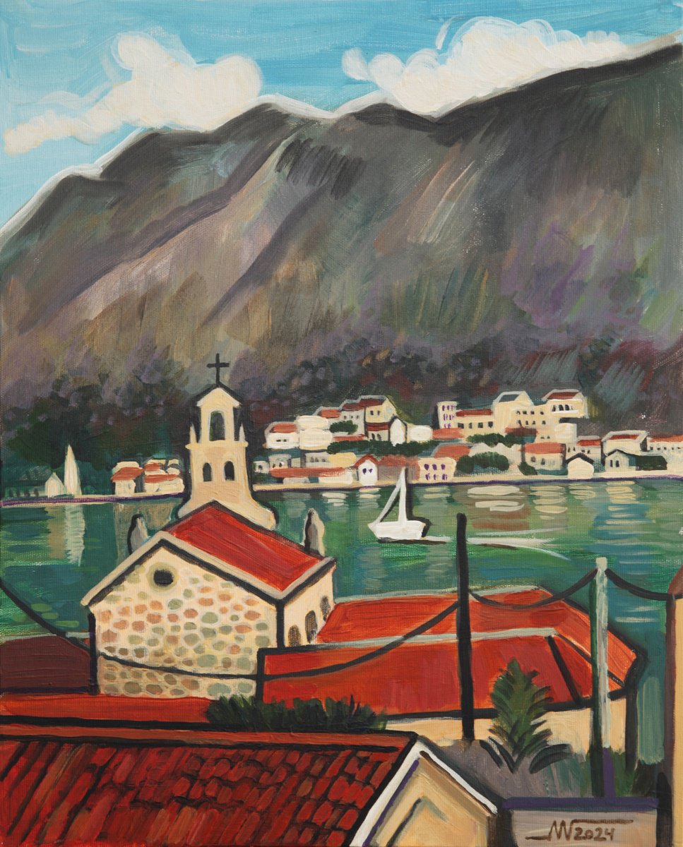 Landscape Acrylic Painting By Marina Gorkaeva, 16 X 20", Pr?anj, Original Artwork