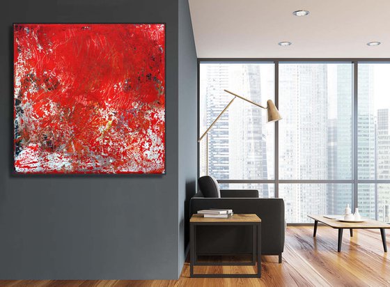 LARGE PAINTING - The power of red -