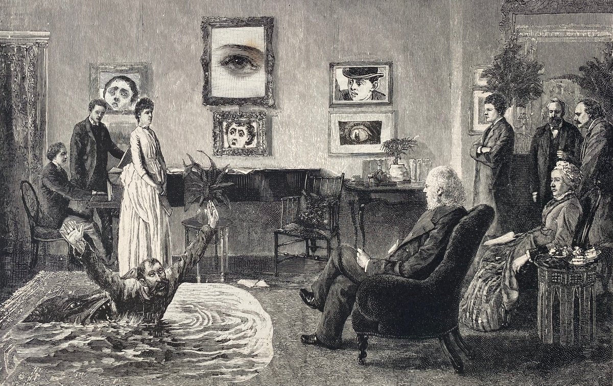 Surrealistic Portrait Collage By Tudor Evans, 9 X 6", Eaten Alive In The Parlour, Original Artwork