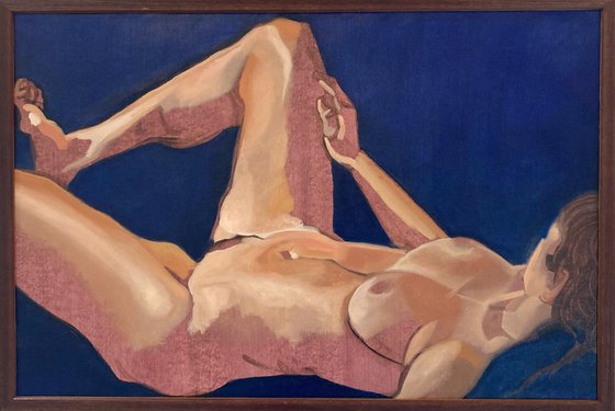 Reclining Nude (Blue)