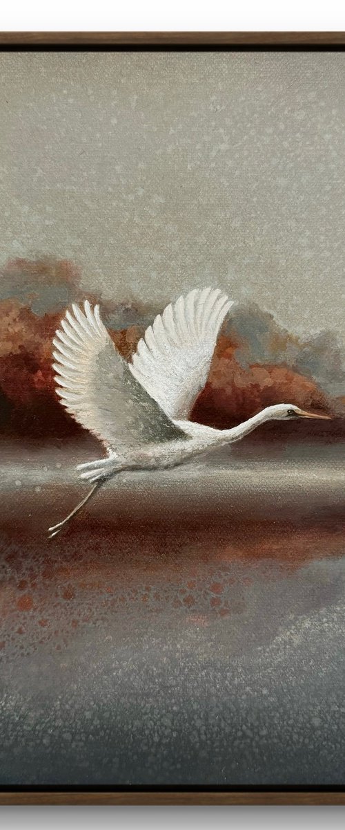White #4 Egret by Alina Marsovna