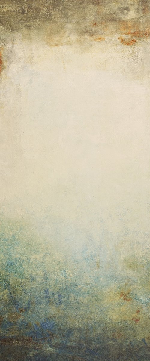 Blue Field 210214, minimalist abstract earth tones by Don Bishop
