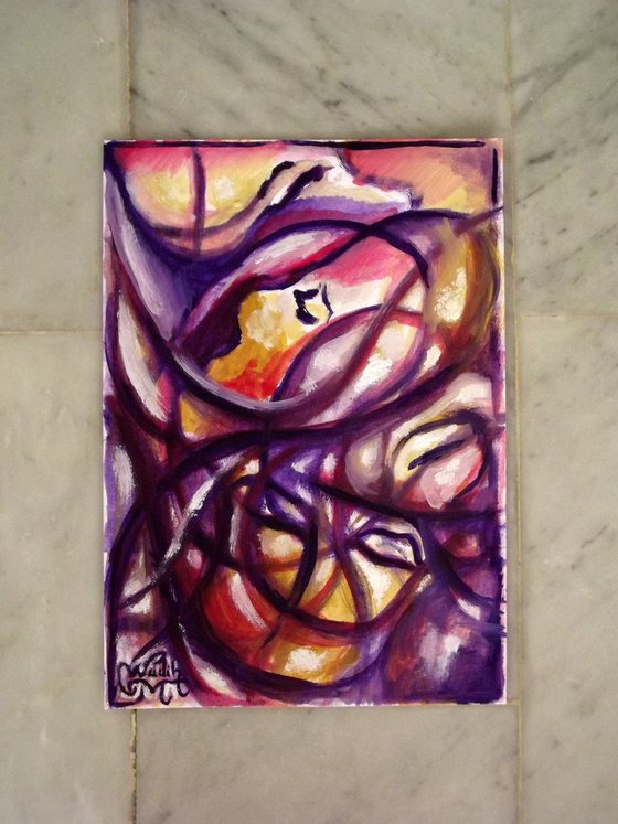 SLEEPING IN SHADOWS - Face combination - Illusionistic figures - 20.5x30cm