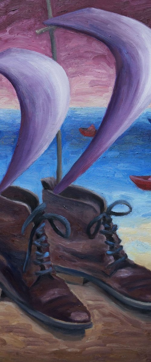 Painting | Oil | Boats by Sigita Jakutyte