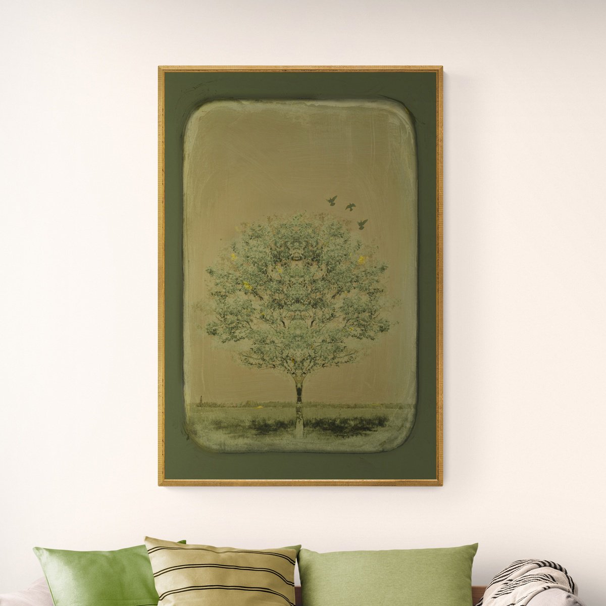 Impressionistic Photograph , Copper Green Tree By Louise O