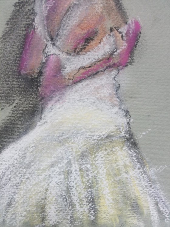 Charcoal and pastel sketch #00421