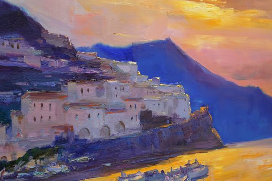 Amalfi Coast in the evening