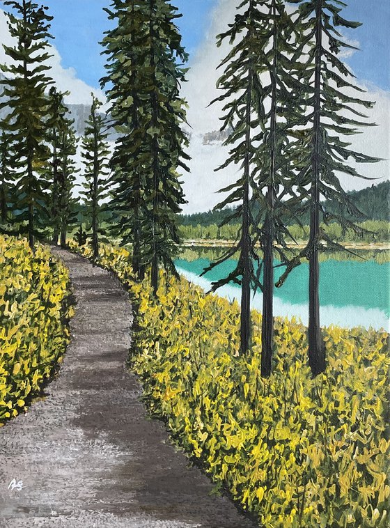 A Path Through Golden Flowers
