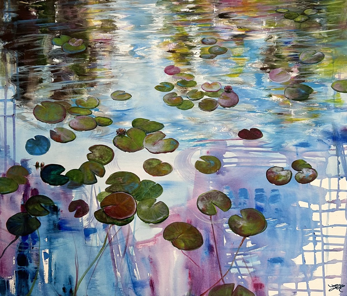 I Love Waterlilies 3 by Sandra Gebhardt-Hoepfner