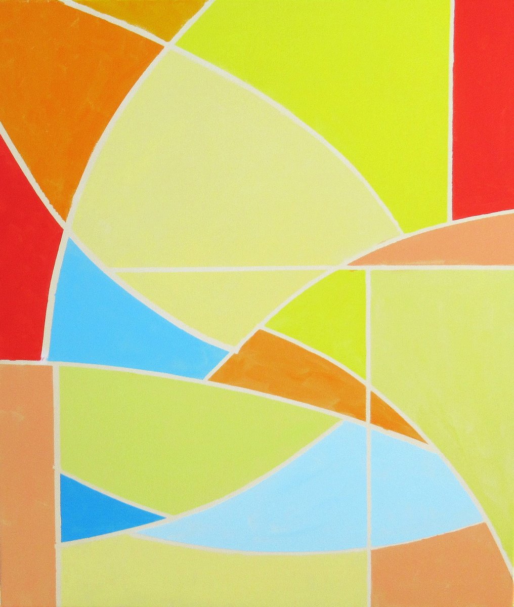 Abstract Acrylic Painting By Megha Hendrick., 24 X 28", Delight., Original Artwork