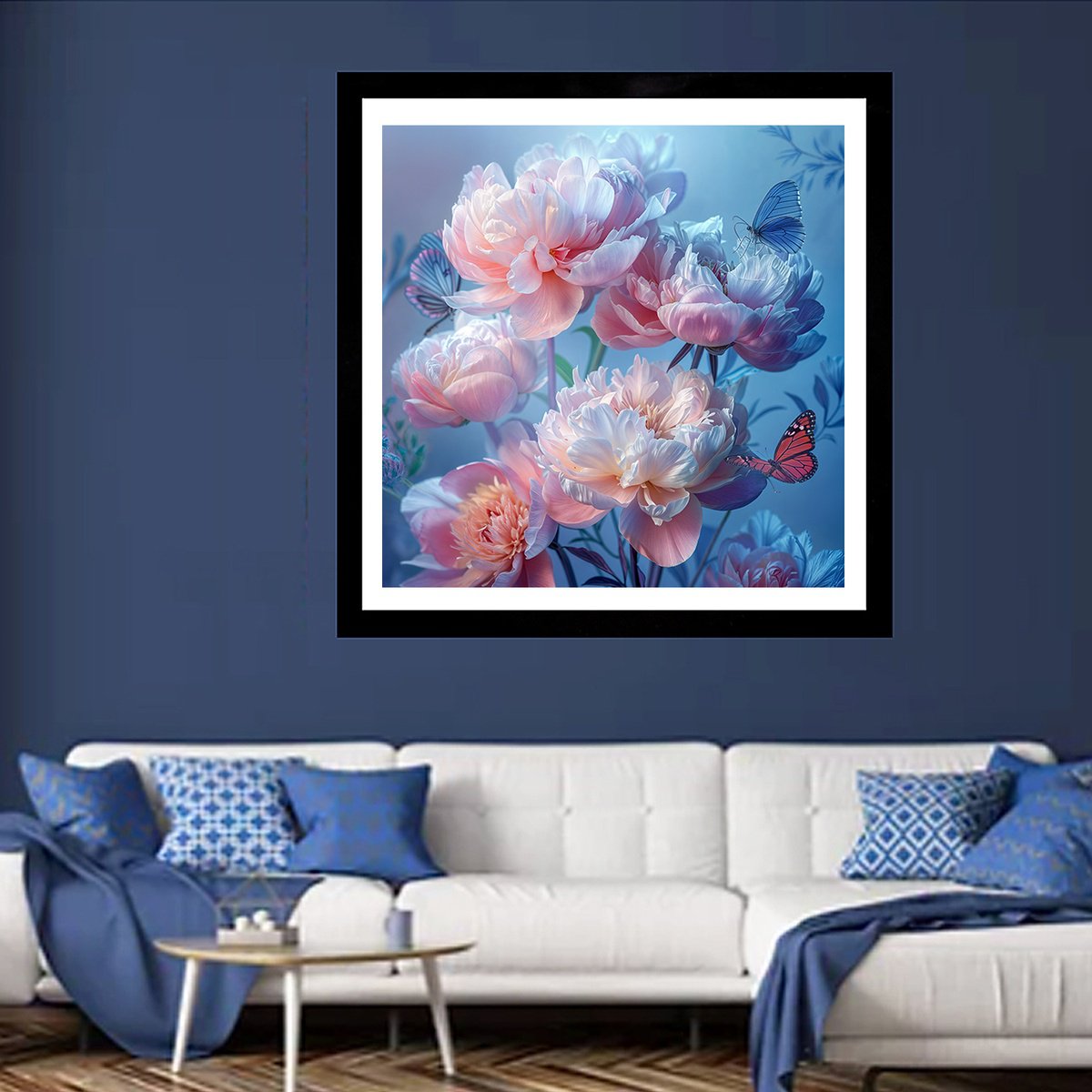 Photorealistic Botanical Photograph By Michael Filonow, 32 X 32", Butterfly Garden 15, Original Artwork