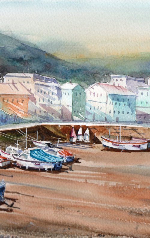 St Ives on low tide by Rajan Dey