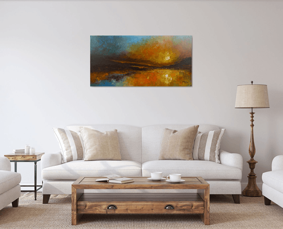 Brilliant Shore  (Large Seascape, 120x60cm)