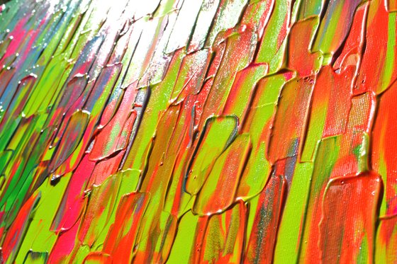 55x31.5'' Large Ready to Hang Abstract Painting - XXXL Huge Colourful Modern Abstract Big Painting, Large Colorful Painting - Ready to Hang, Hotel and Restaurant Wall Decoration, Happy Gypsy Dance 2