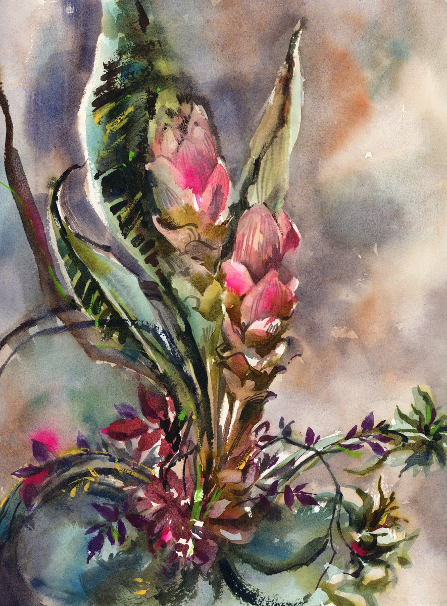 Impressionistic Watercolour , Bouquet By Sophie Rodionov, 12 X 16, Artwork For Sale On Artfinder