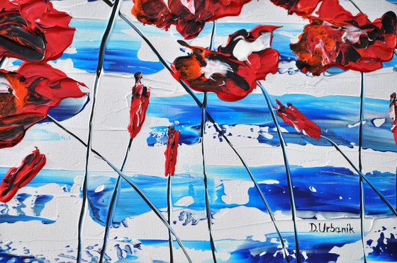 Red Poppies 1 100x40cm