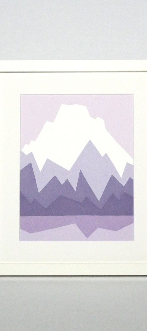 Mount Moran Alpenglow. by Zoe  Hattersley