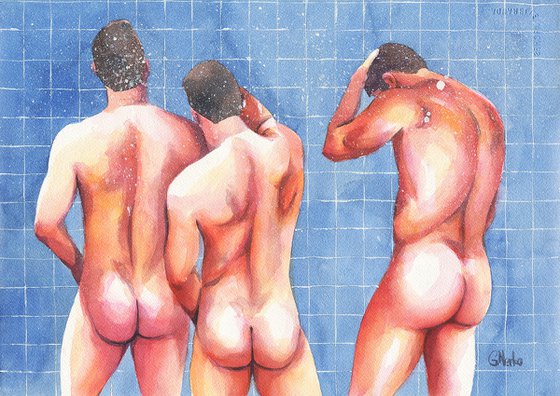 Shower - Male nude