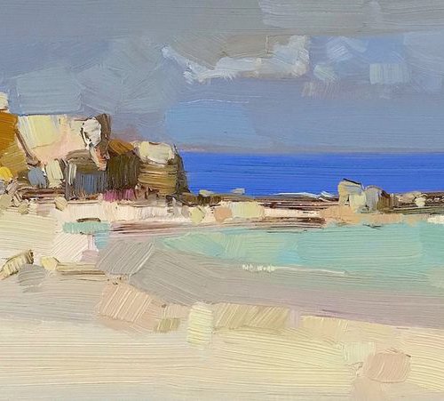 Island, Original oil painting, Handmade artwork, One of a kind by Vahe Yeremyan