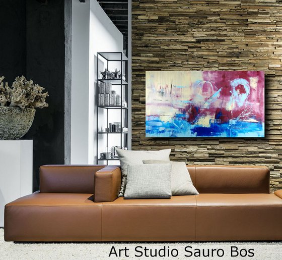 abstract-large-painting 150x80 cm-large wall art abstract landscape title : abstract-c273