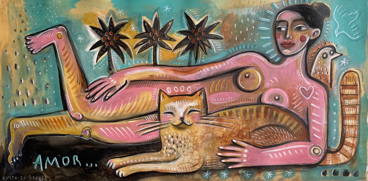  With Delihght By Daria Kusto, 28 X 14, Artwork For Sale On Artfinder