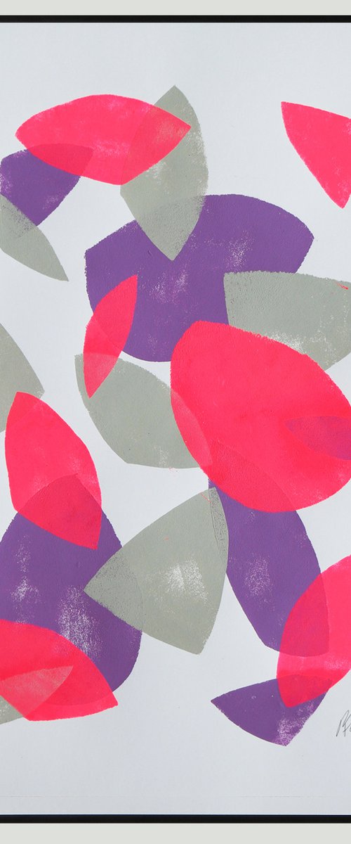 Fractured Neon 2 -  Art on paper - Neon Pink - A2 - 42x59,4cm - Ronald Hunter 38J by Ronald Hunter