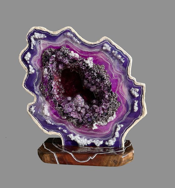 Geode Slice Amethyst luck.
