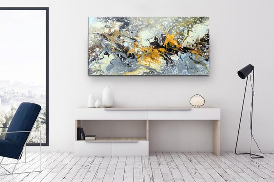 large modern abstract painting art - Follow your dream