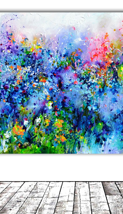 I've Dreamed 17 - Cottage Flowers Field by Soos Roxana Gabriela