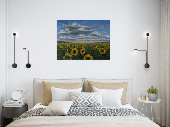 Sunflower Field - original landscape painting