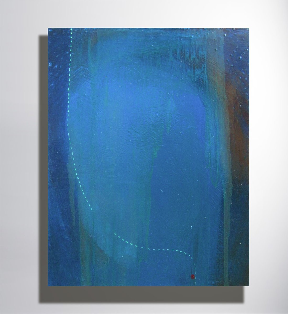 Abstract Portrait Acrylic Painting By Marya, 28 X 35", "Silence", Original Artwork