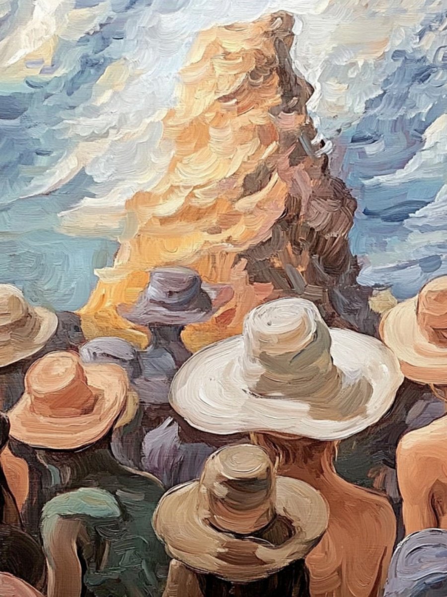 Impressionistic Portrait Print By Elena Avanesova, 24 X 31, Loneliness In The Crowd, Original Artwork