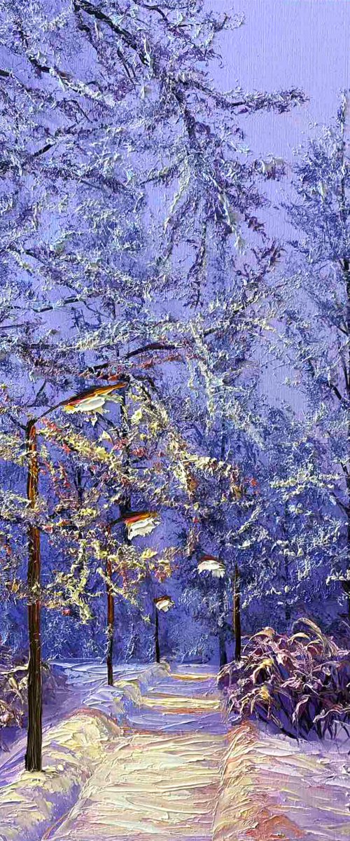 Silent street. Winter by Elena Adele Dmitrenko