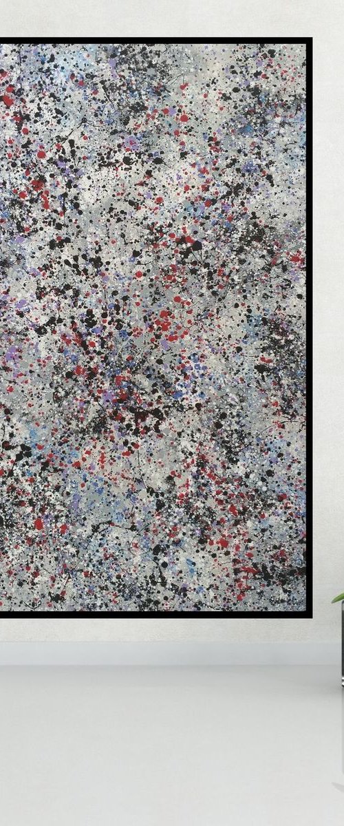 Contemporary J. Pollock style acrylic by M.Y. by Max Yaskin