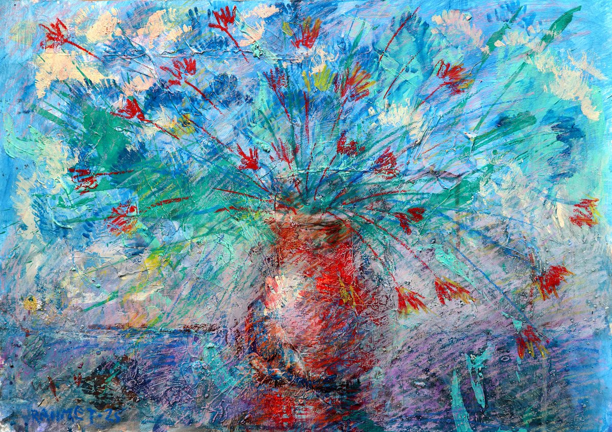  Fantasy With Flowers 298 By Rakhmet Redzhepov, 23 X 17, Artwork For Sale On Artfinder