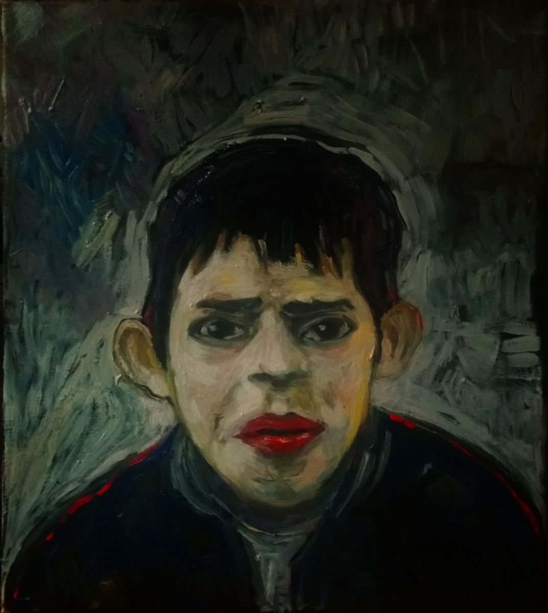 Angry boy portrait by Cosmin Tudor Sirbulescu