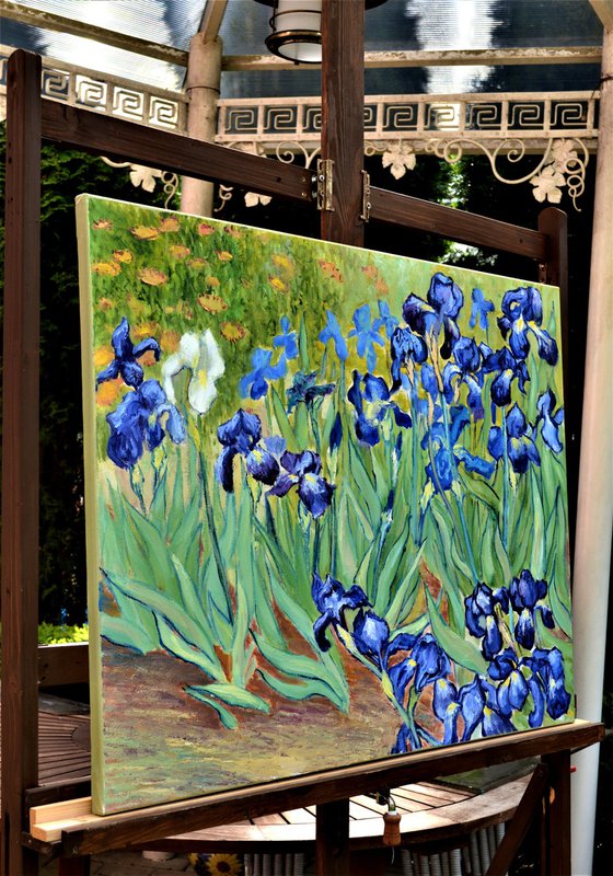 Irises inspired by Van Gogh