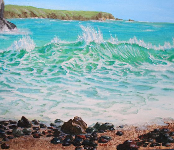 Kynance Cove Spring - Cornish coastline painting