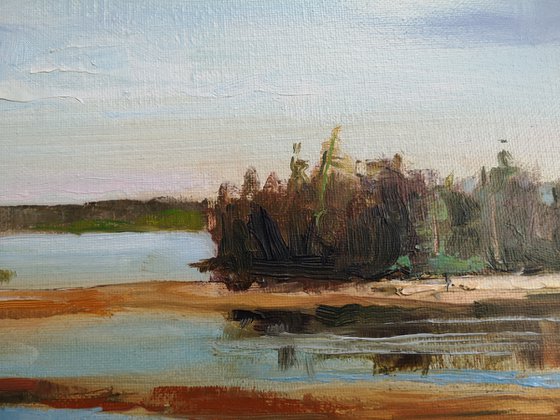 By the salt marshes (12x16×0.7")