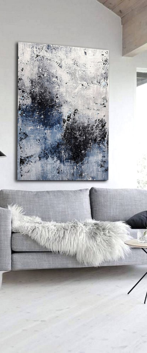 150x100cm. / abstract painting / Abstract 1267 by Alex Senchenko