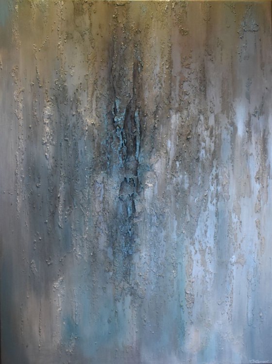 Precious Metals Abstract paintings Large paintings Textural Silver paintings