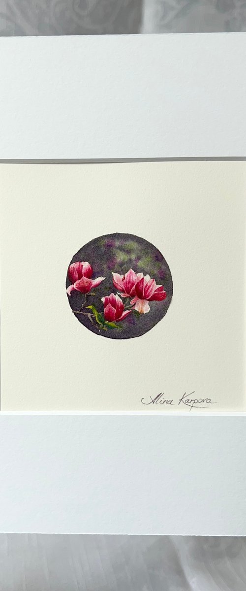 Magnolia miniature by Alina Karpova