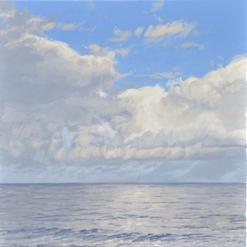 Clouds over the sea, morning light by ANNE BAUDEQUIN