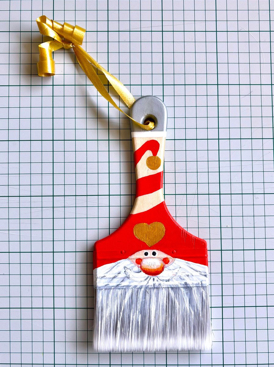 Cartoon Portrait Sculpture By Lena Smirnova, 5 X 6", Happy Christmas!, Original Artwork