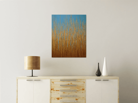 Gold Blue - Color Field
