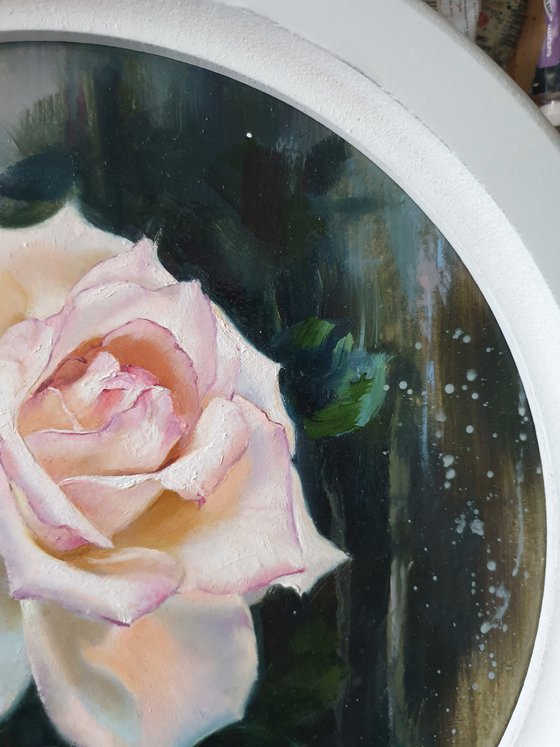 "Morning rose."  rose flower  liGHt original painting  GIFT (2020)