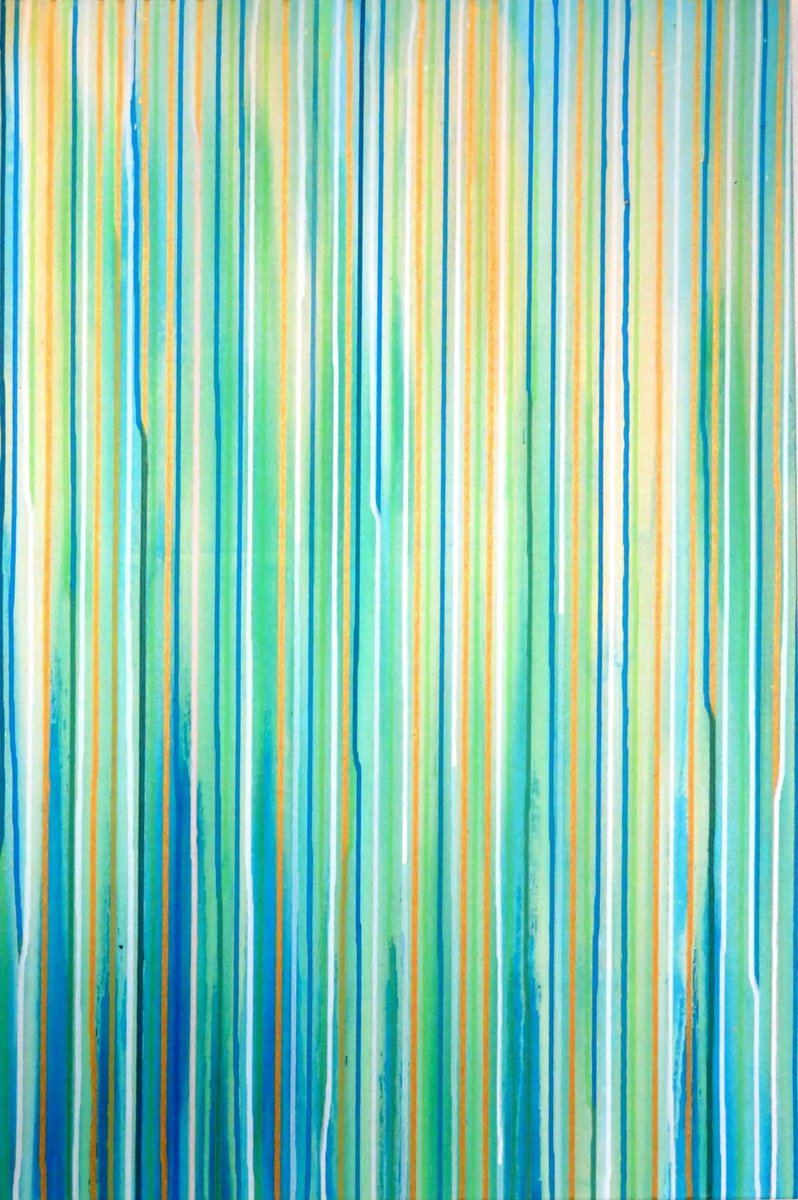 Abstract Landscape Acrylic Painting By Carla Sa Fernandes, 24 X 35, The Emotional Creation #180, Original Artwork